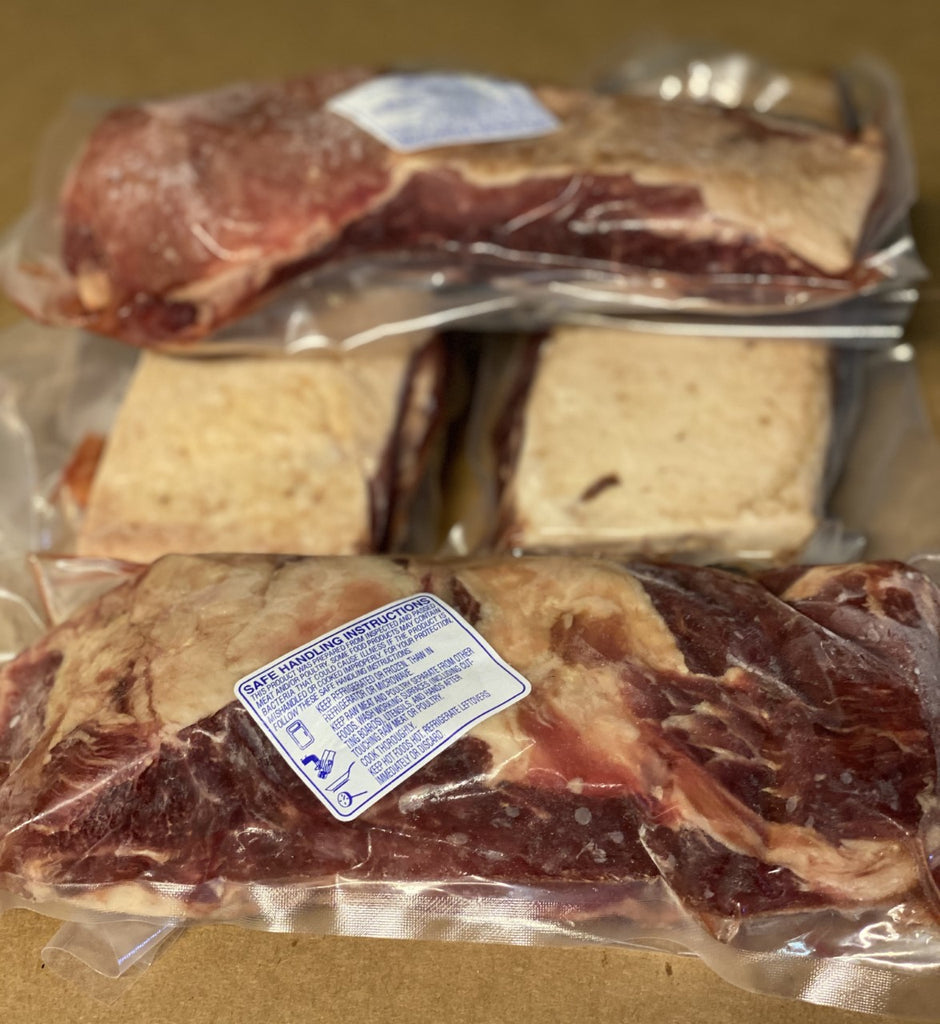 Image of 3 packages of frozen short ribs